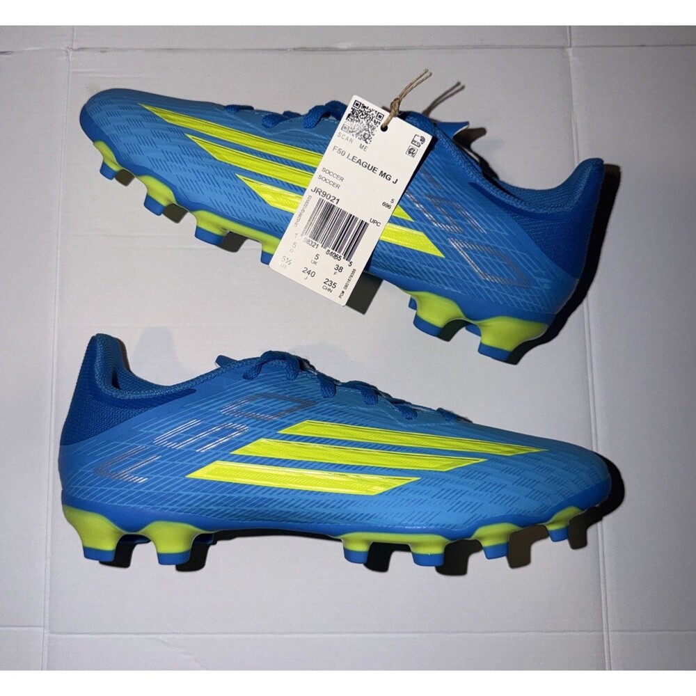 New Adidas Kids/Mens Sz 5.5 F50 League 2G/3G AG Ice Cold Precision JR9021